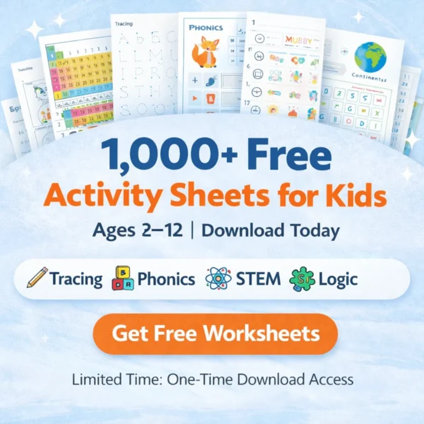 1000+ Kids Activity Worksheets | Printable Learning & Fun Bundle